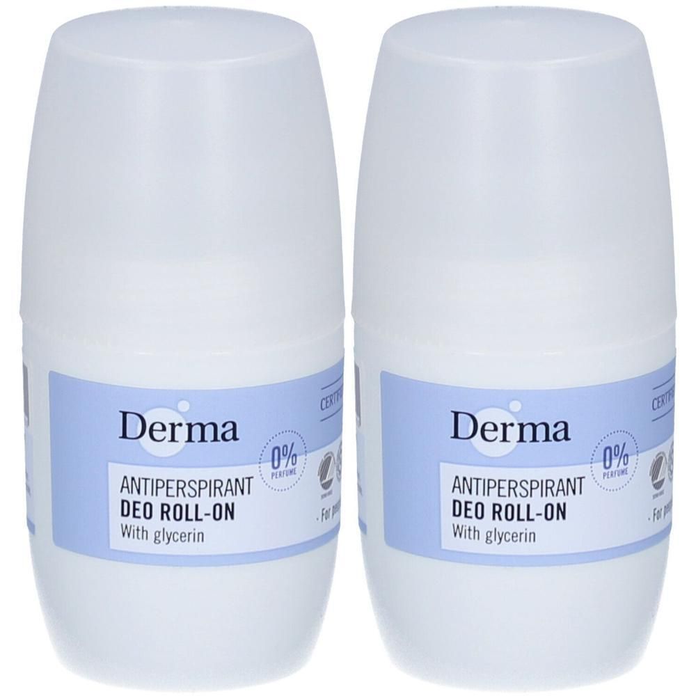 Twee Derma Antiperspirant Deo Roll-ons met glycerine, 0% parfum.