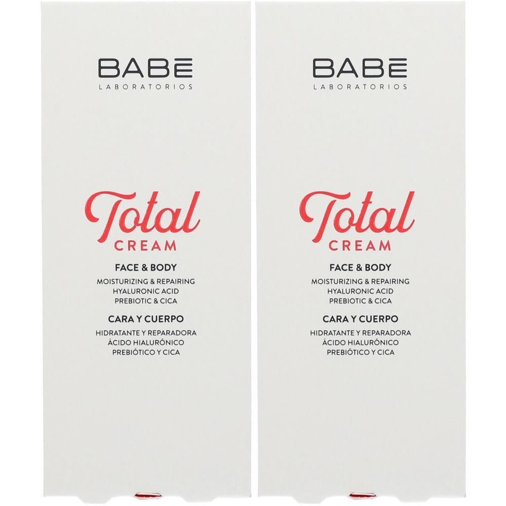 Deux paquets de BABÉ Total Cream Visage & Corps. Hydratant et réparateur.