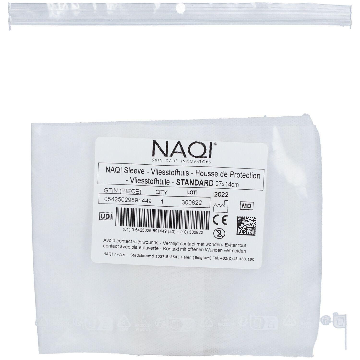 Housse de protection NAQI en non-tissé, 27x14cm. Marquage CE et MD.