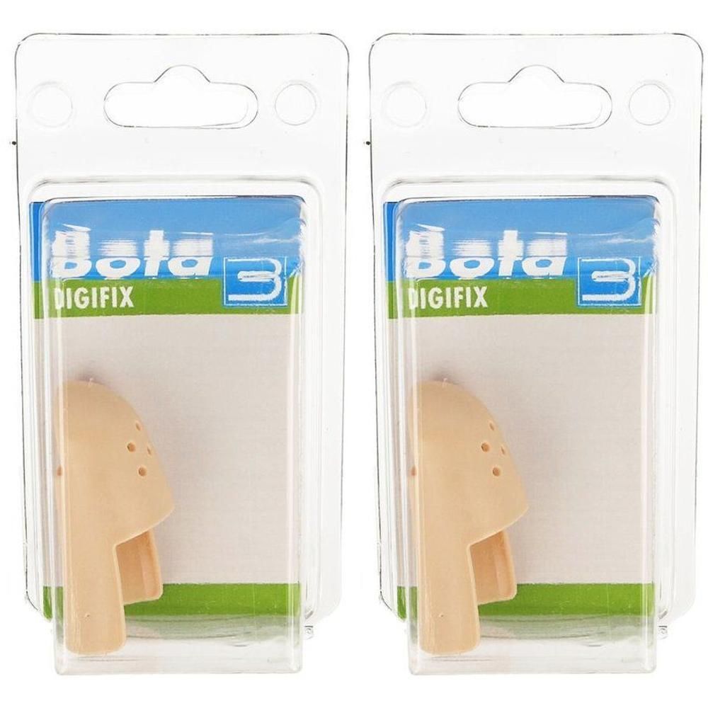 Twee Bota Digifix vingerbeschermers huidkleurig, verpakt.