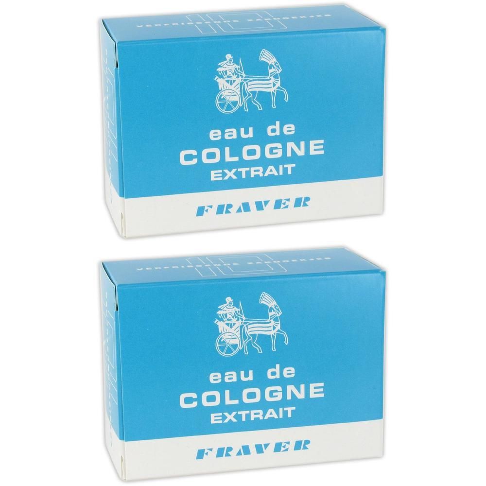 Twee doosjes Eau de Cologne Extrait van Fraver.