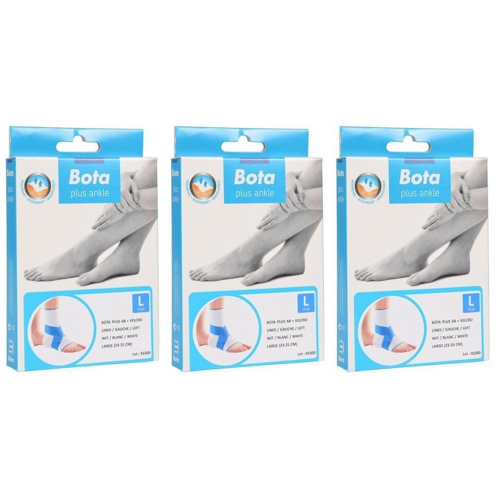 Trois boîtes de Bota plus Cheville Gauche + velcro Blanc Taille L.