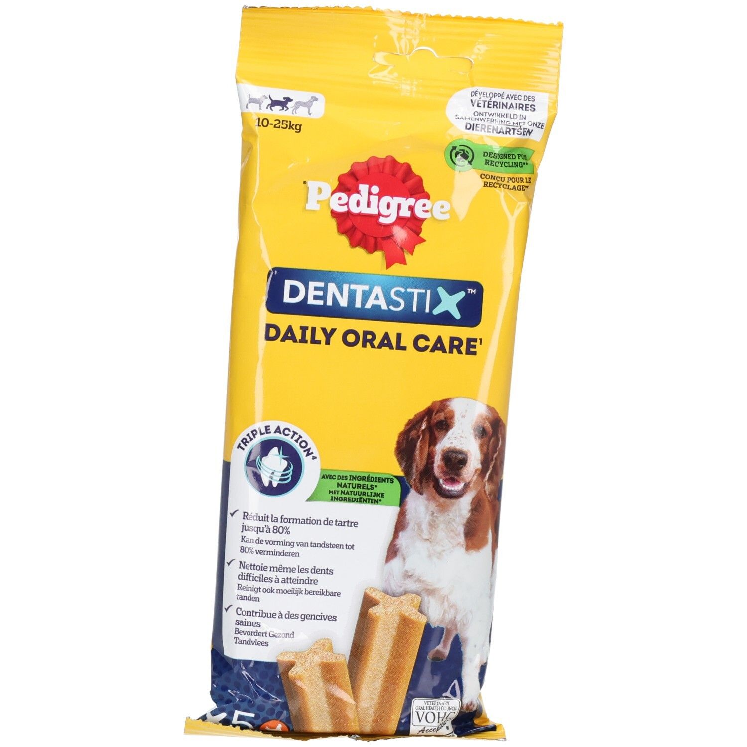 Pedigree Dentastix voor honden, dagelijkse mondverzorging, 5 stuks.