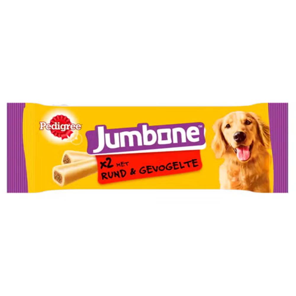 Pedigree Jumbone hondensnack met rund & gevogelte, twee stuks.