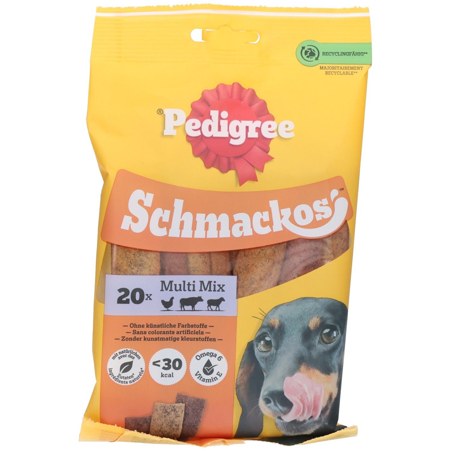 Pedigree Schmackos Multi Mix hondensnacks, 20 stuks.