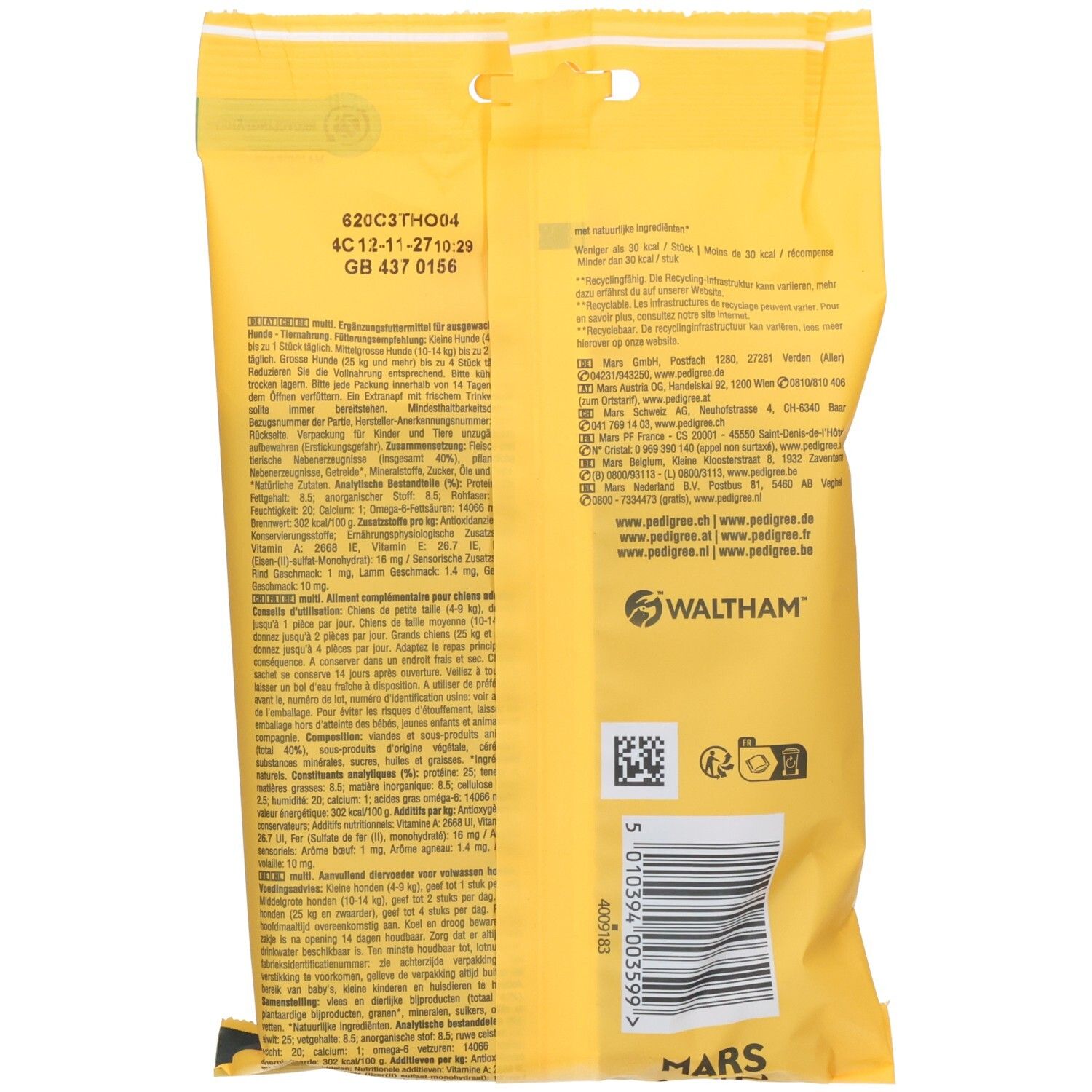 Pedigree Schmackos Multi Mix hondensnacks, 20 stuks.