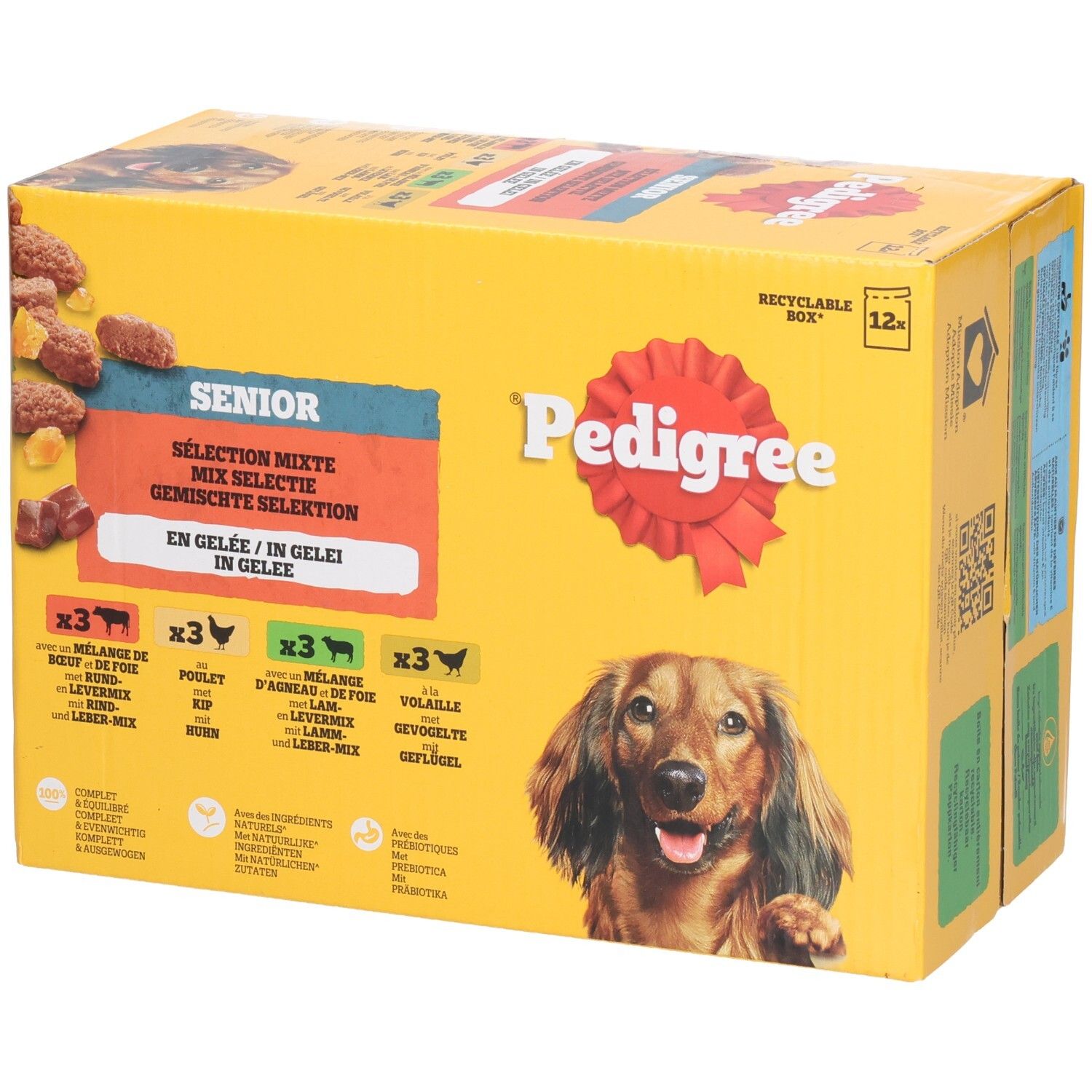 Pedigree Senior Sélection Mixte en Gelée, 12x 100g.