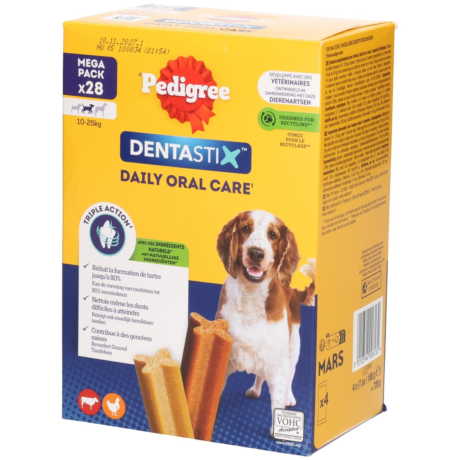 Pedigree Dentastix Daily Oral Care, Mega Pack x28 pour chiens de 10-25kg.