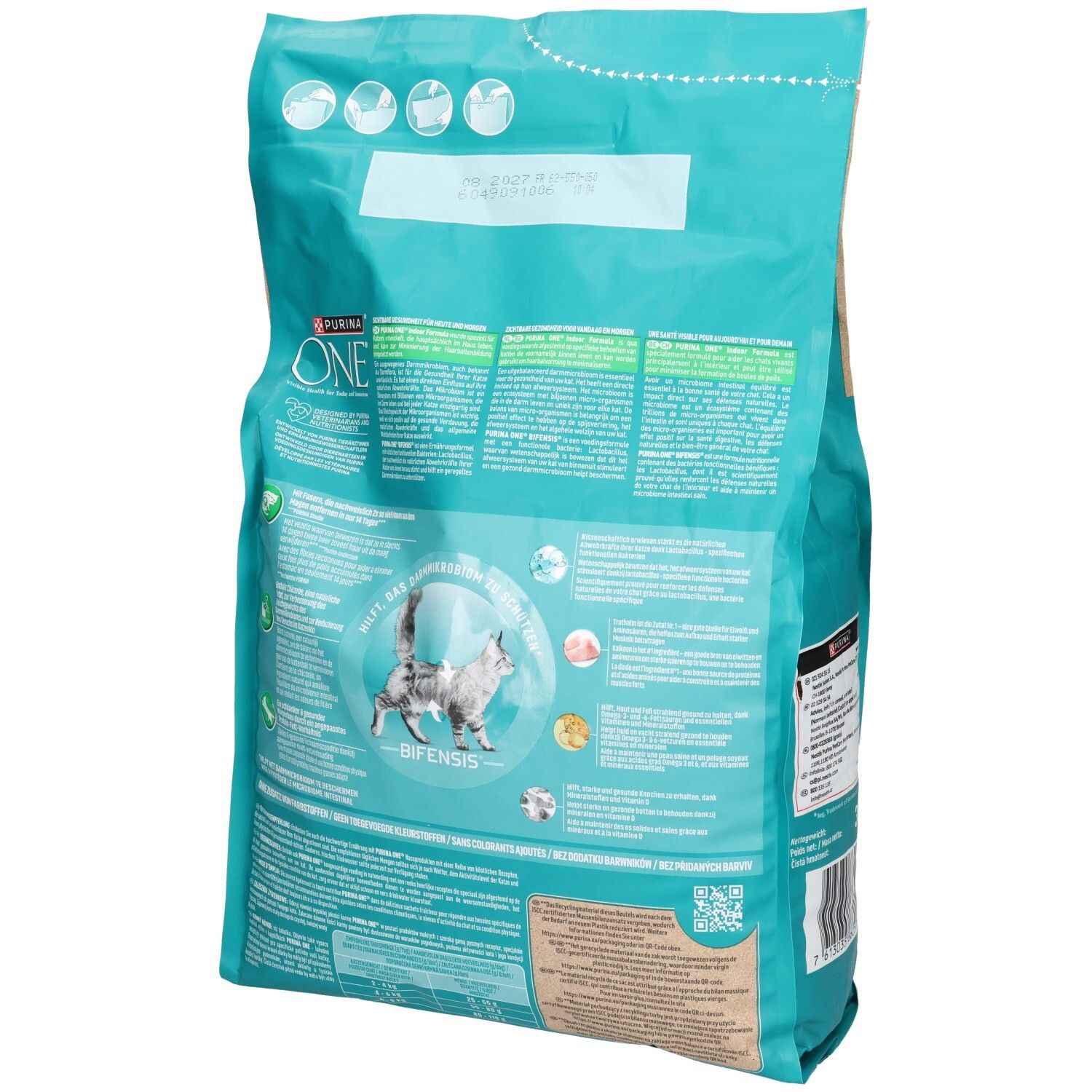 Nourriture pour chat Purina ONE BIFENSIS Indoor Formula, sac de 3kg.
