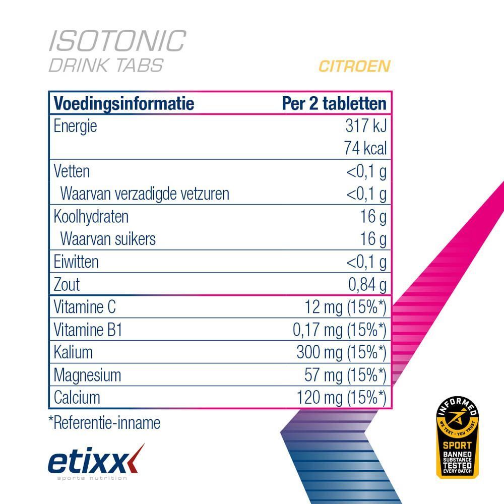 Triatleet Kim Colpaert met Etixx Isotonic Drink Tabs Citroen.