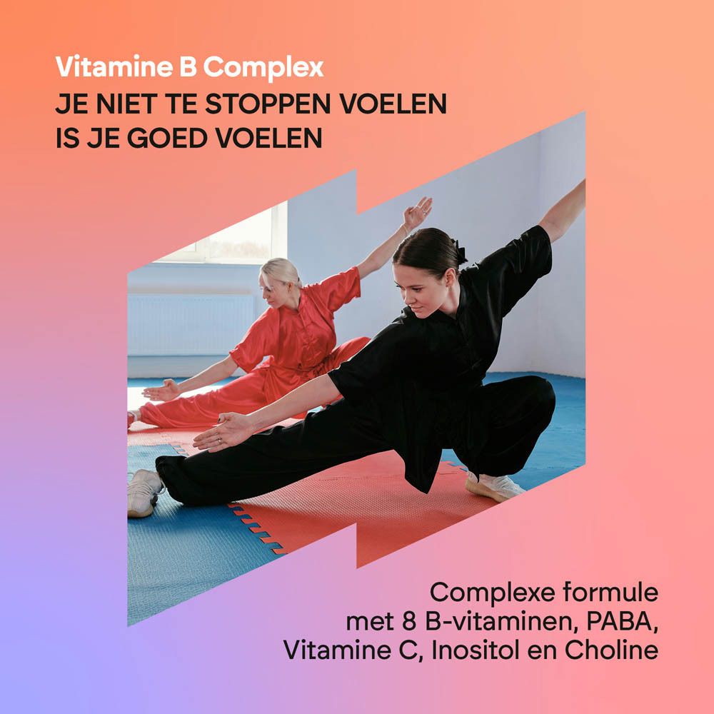 Nutralie Vitamine B Complex achterkant met voedingswaardegegevens.