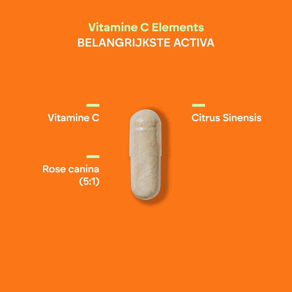 Nutralie Vitamine C 1000 mg fles met 180 capsules, rozenbottel extract en citrus bioflavonoïden.