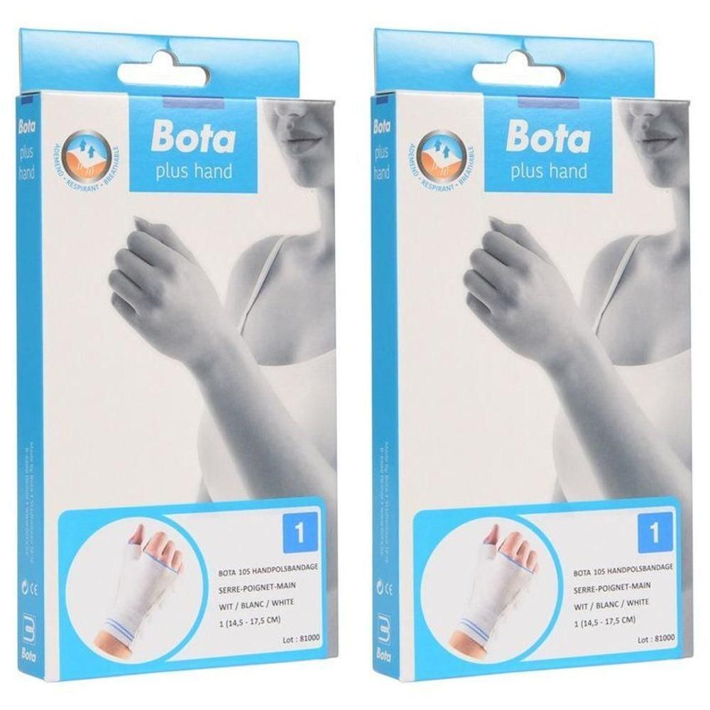 Deux paquets de Bota Support poignet + pouce, blanc, taille 1.
