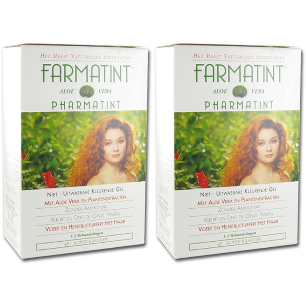 Deux boîtes de coloration Farmatint à l'aloe vera, sans ammoniaque.