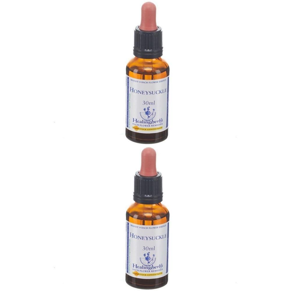 Twee flesjes met kamperfoelie druppels, elk 30ml.