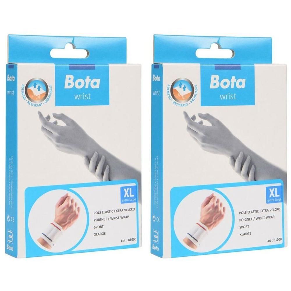 Twee verpakkingen Bota Polsband Extra Velcro, maat XL.
