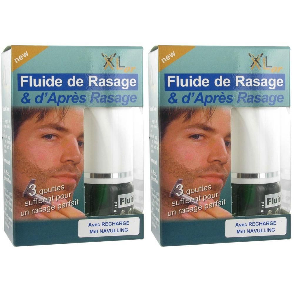 Twee verpakkingen XL Fluide de Rasage & d'Après Rasage met Aloë Vera.