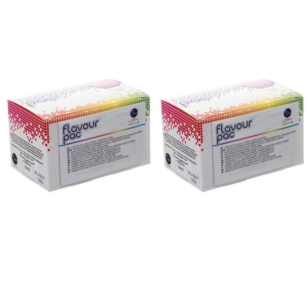Deux paquets Flavour Pac Cassis, 30x4g.