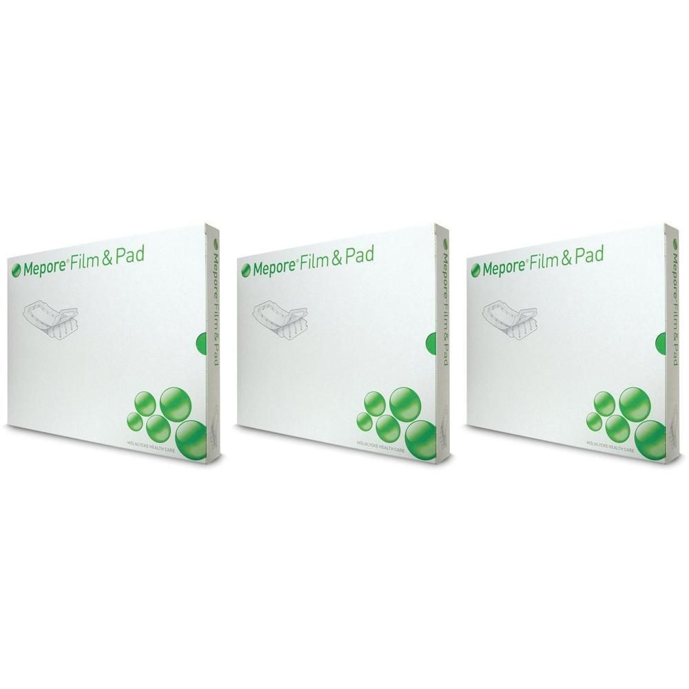 Drie pakken Mepore Film & Pad verband.