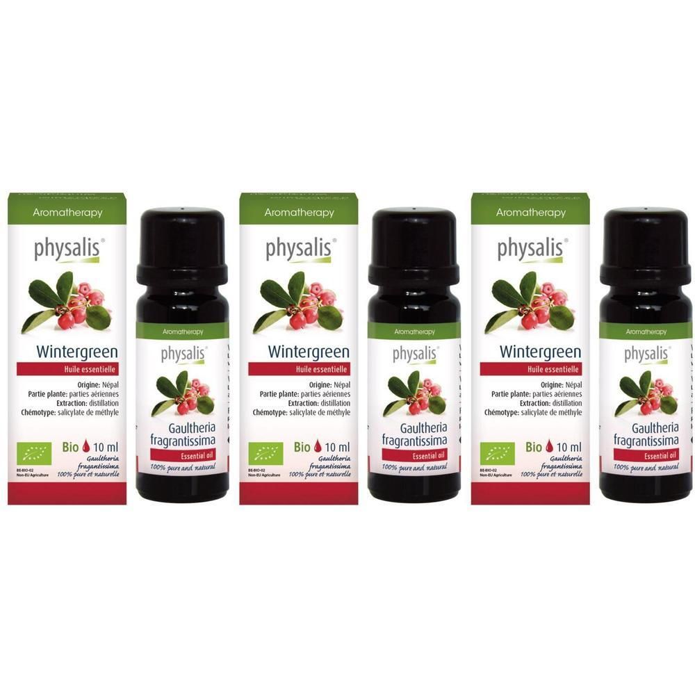 Bouteilles d'huile essentielle Physalis Wintergreen, 10 ml.