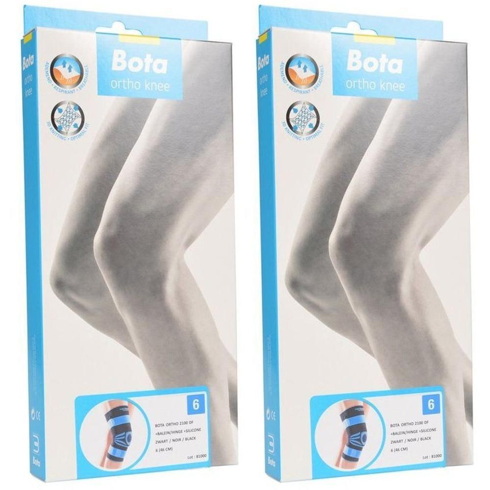 Deux paquets de genouillères Bota Ortho Noir Taille 6.