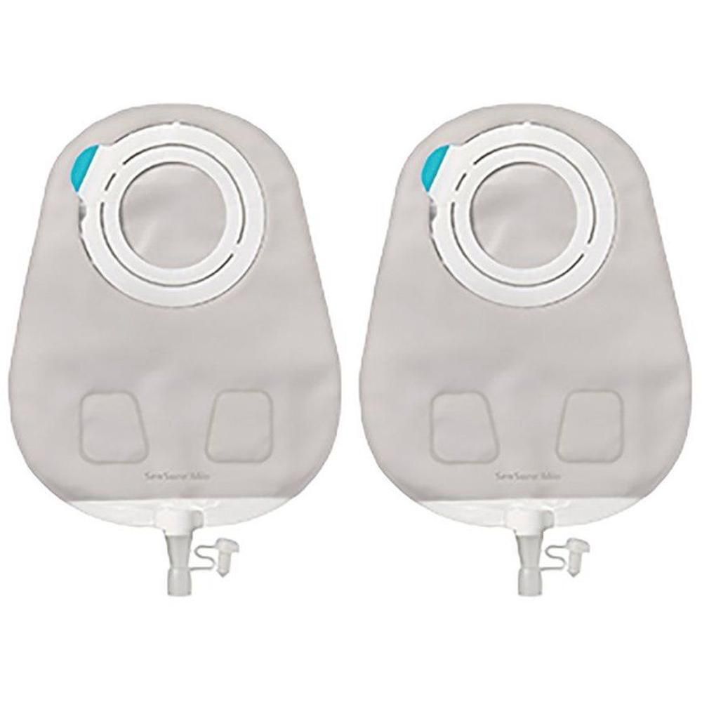 Twee Sensura Mio Flex 2d Uro O/z Maxi Tr.35mm zakjes met aftapkraan en klevende basis.