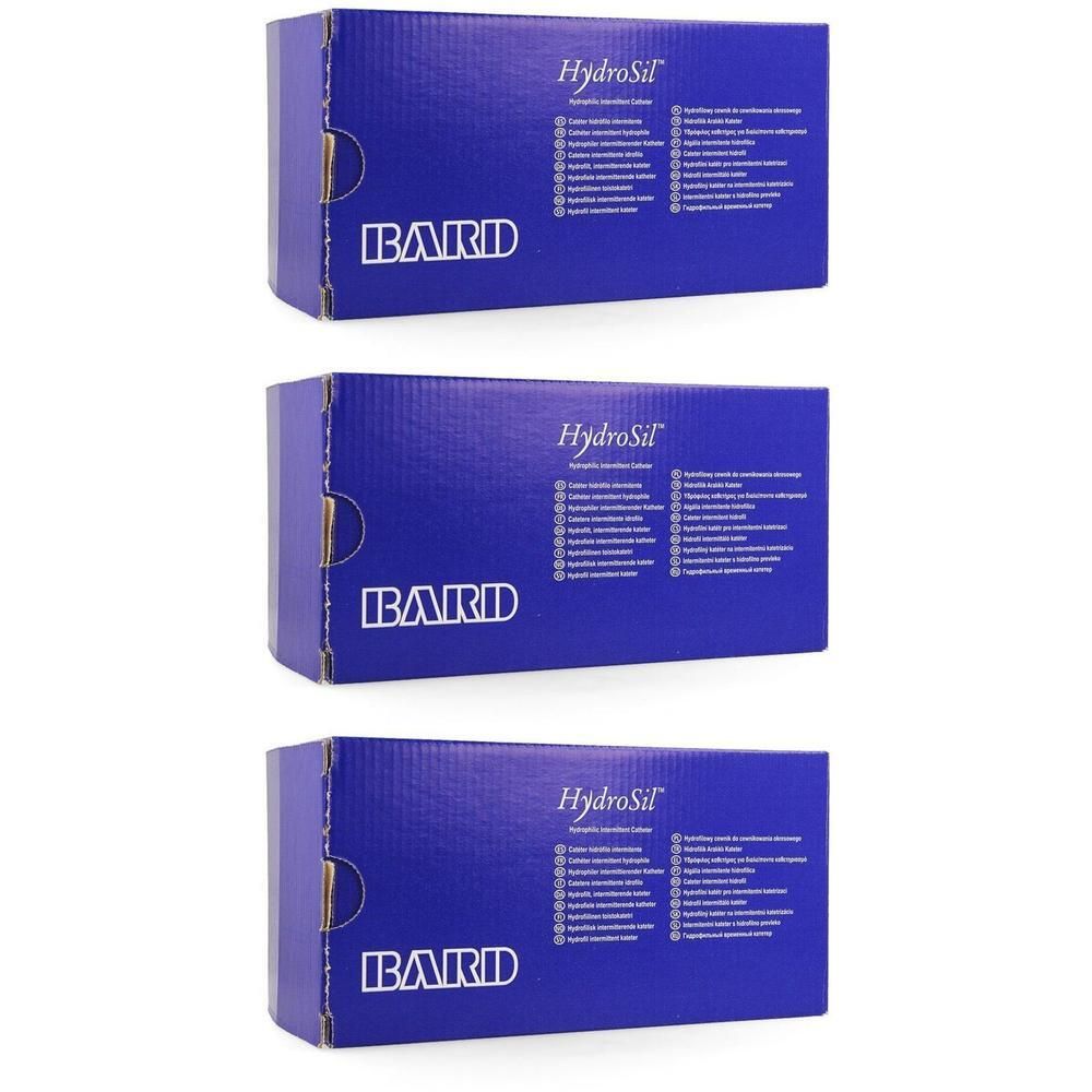 Drie verpakkingen HydroSil van Bard, blauw.