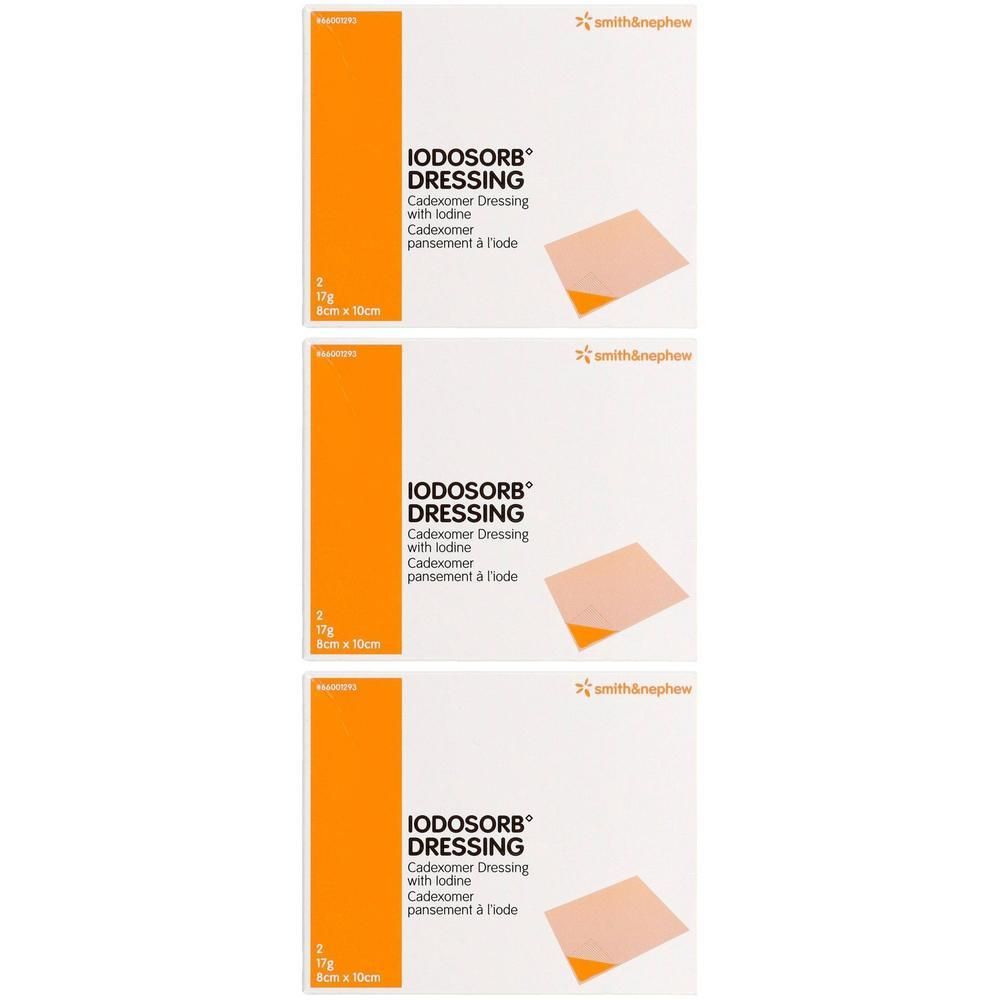 Pansement Iodosorb: Pansement Cadomer avec iode. 8cm x 10cm.