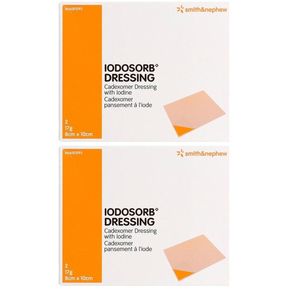 Iodosorb Verband, Cadexomer Dressing met jodium, 8cm x 10cm.