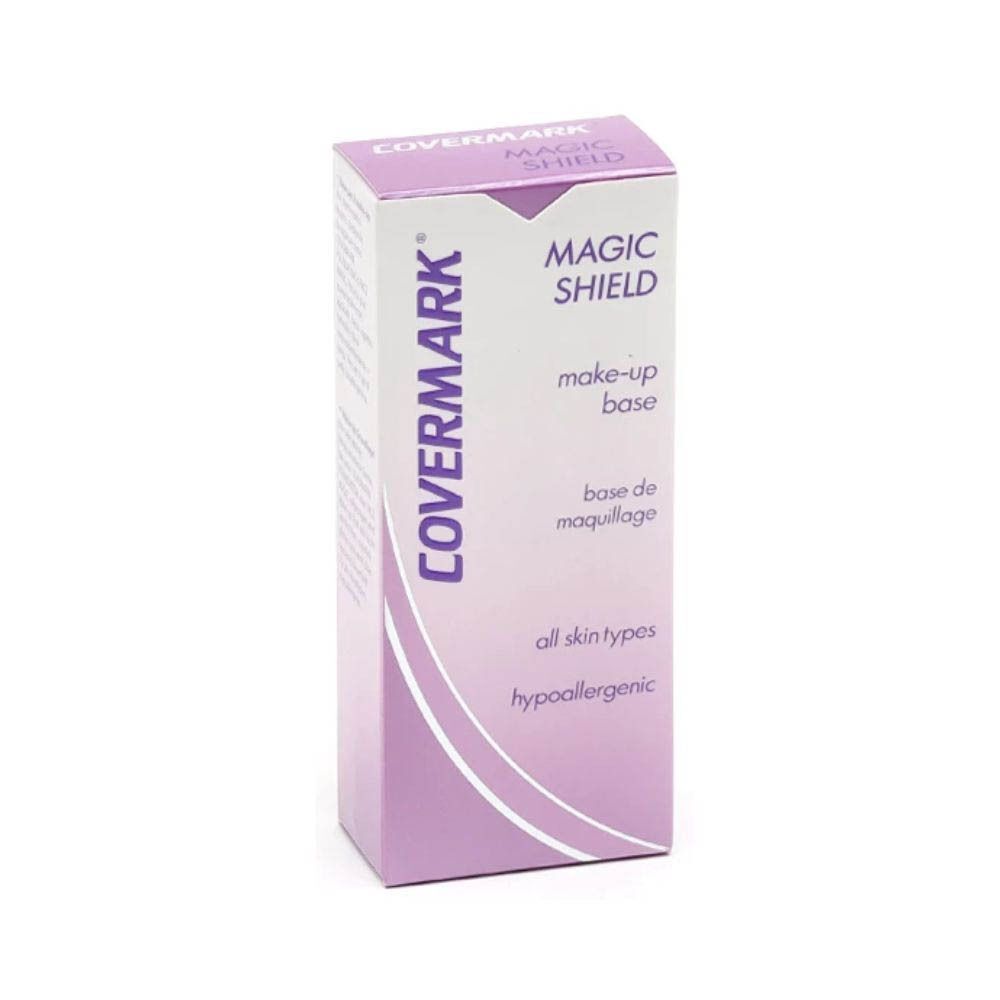 Boîte de Covermark Magic Shield Make-up Base, hypoallergénique, pour tous types de peau.