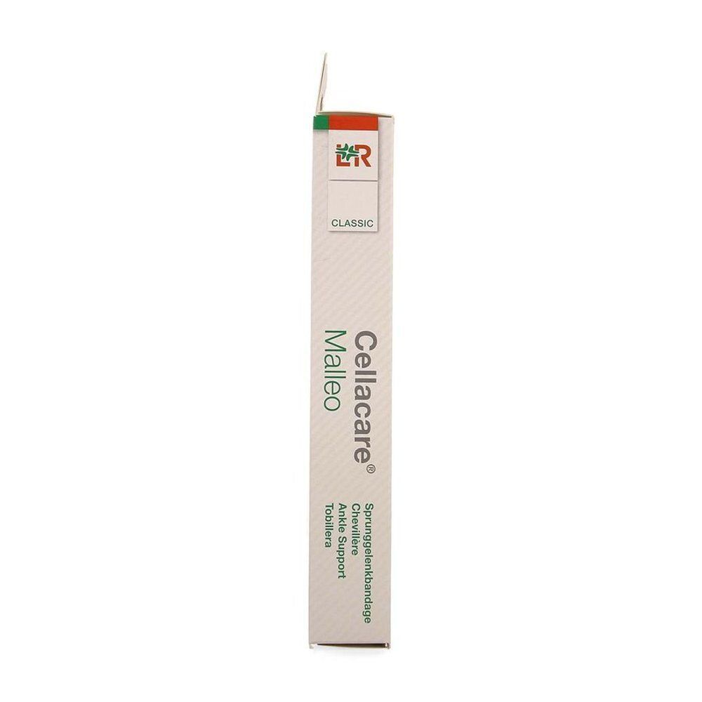 Vue latérale de la boîte de bandage de cheville Cellacare Malleo Classic.