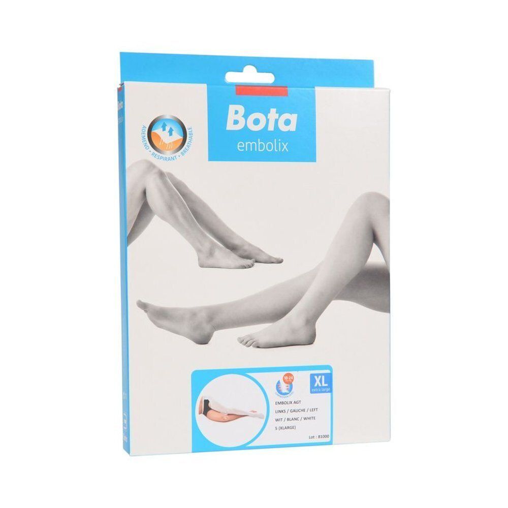Verpakking Bota Embolix compressiekousen, wit, maat XL.