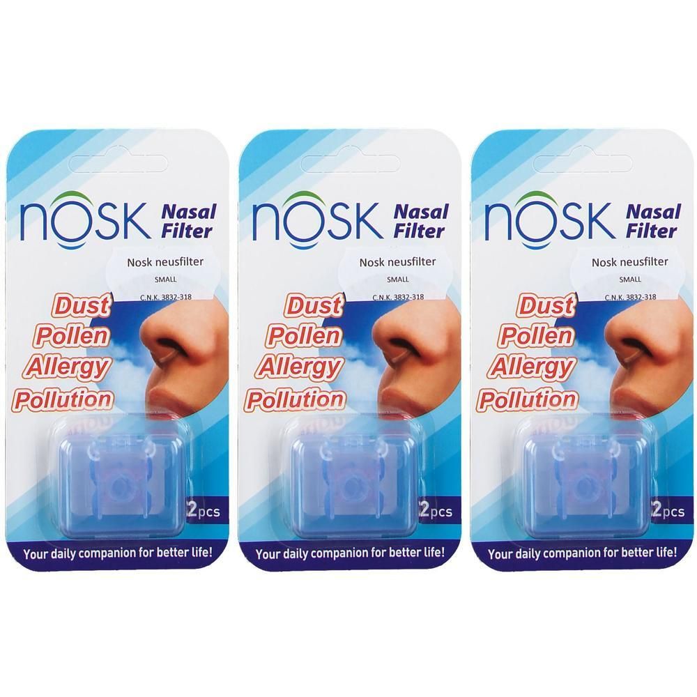 Nosk Filtre à Nez, 2 pièces. Protection contre poussière, pollen, allergies et pollution.