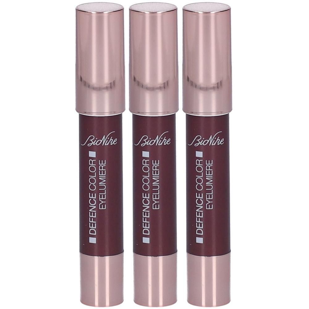 Drie BioNike Defence Color Eyelumiere pennen in Marsala.