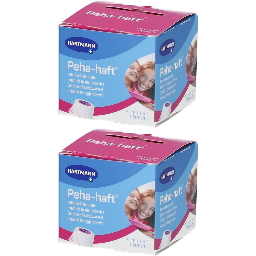 Twee pakken Hartmann Peha-Haft® fixatieweefsel 4 cm x 4 m.