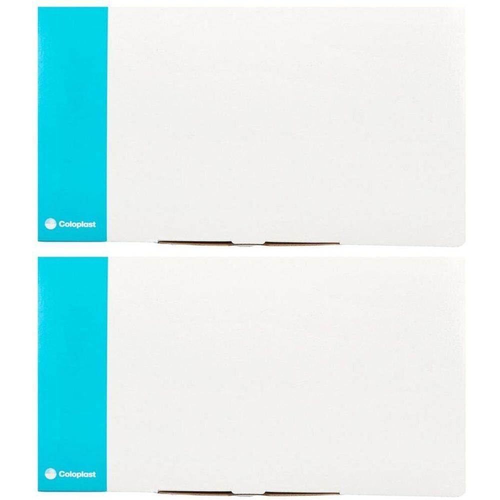 Boîte blanche avec système de stomie ConvaTec et inscriptions multilingues.