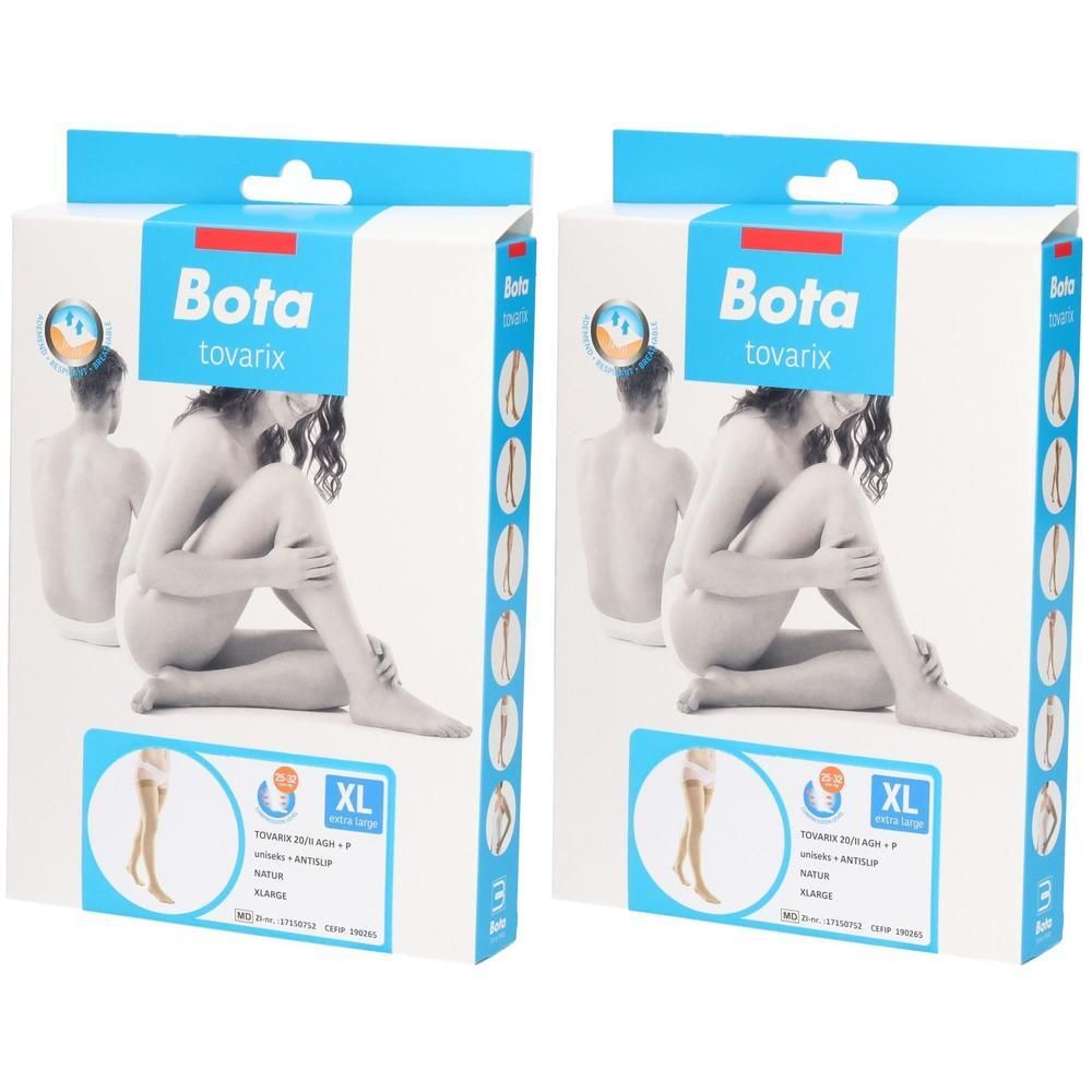 Deux paquets de bas de compression Bota Tovarix, taille XL.