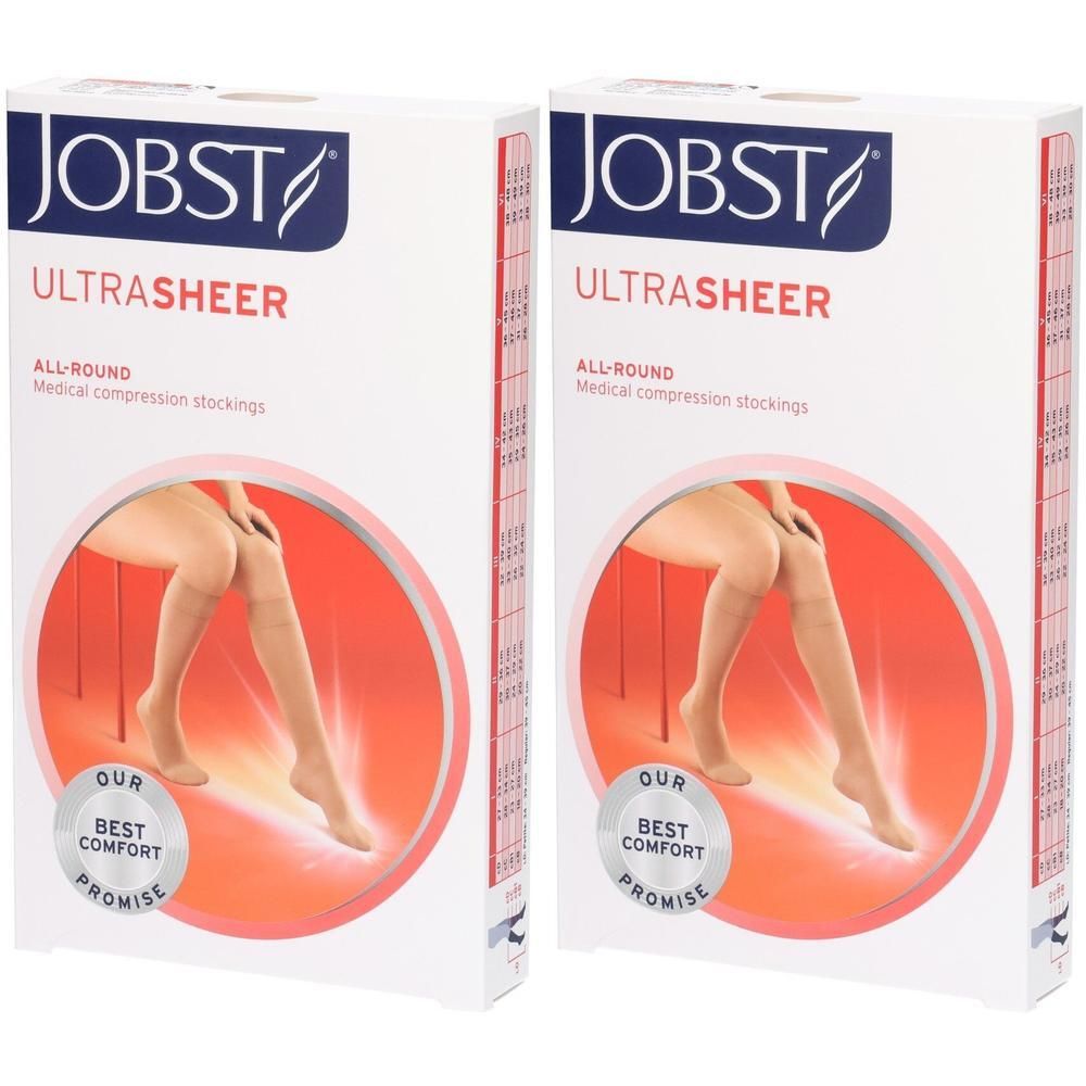 JOBST Ultrasheer steunkousen, medisch, huidkleurig, open teen.