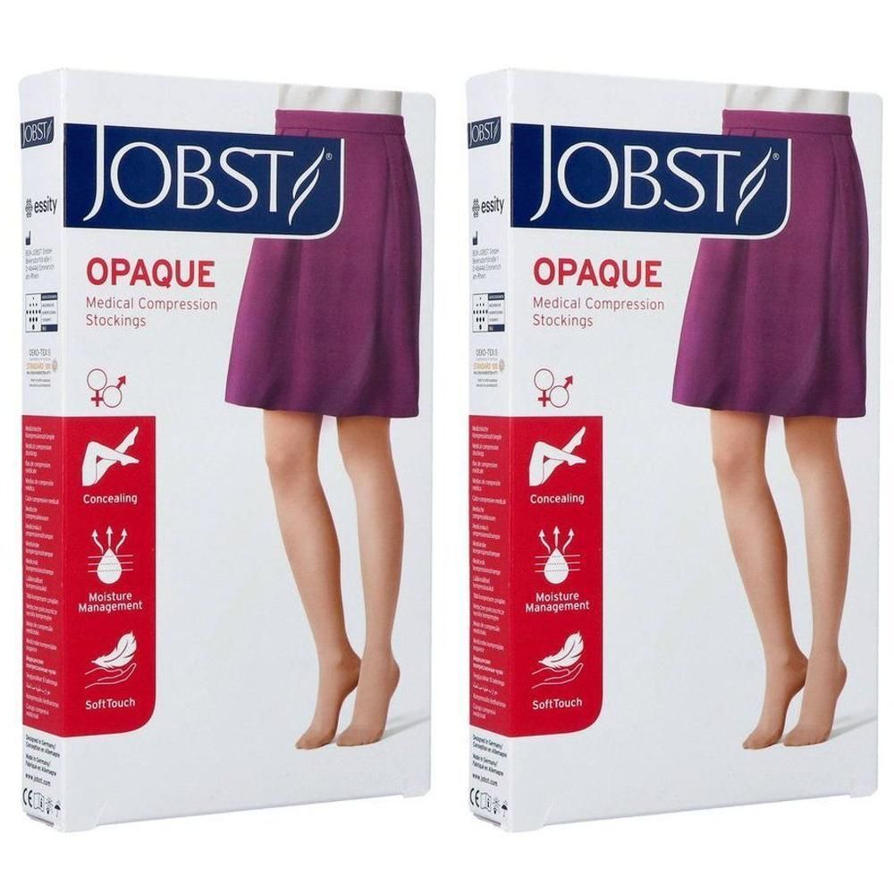 Bas JOBST Opaque, compression médicale classe 2, Petit, SoftFit, Nature.