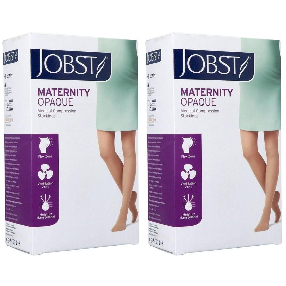 Bas de contention maternité JOBST Opaque, médical, beige.