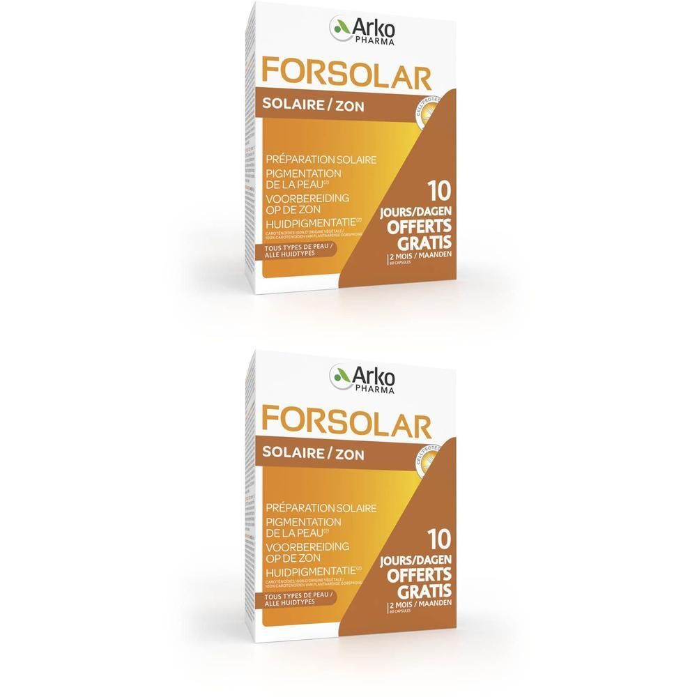 ArkoPharma Forsolar Solaire/Zon verpakking met 10 gratis dagen.