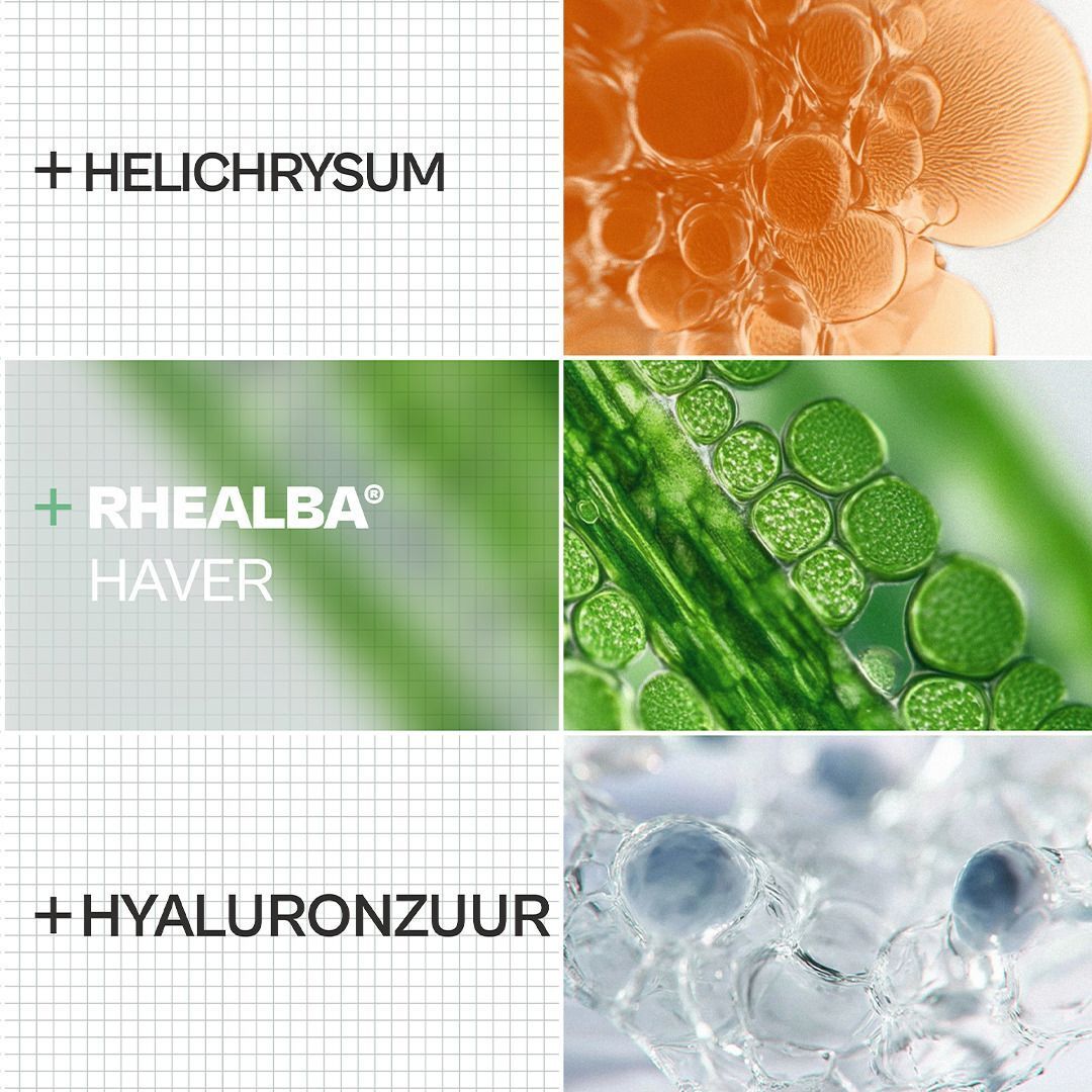 Ingrediënten A-Derma Exomega: Helichrysum, Rhealba haver, Hyaluronzuur.