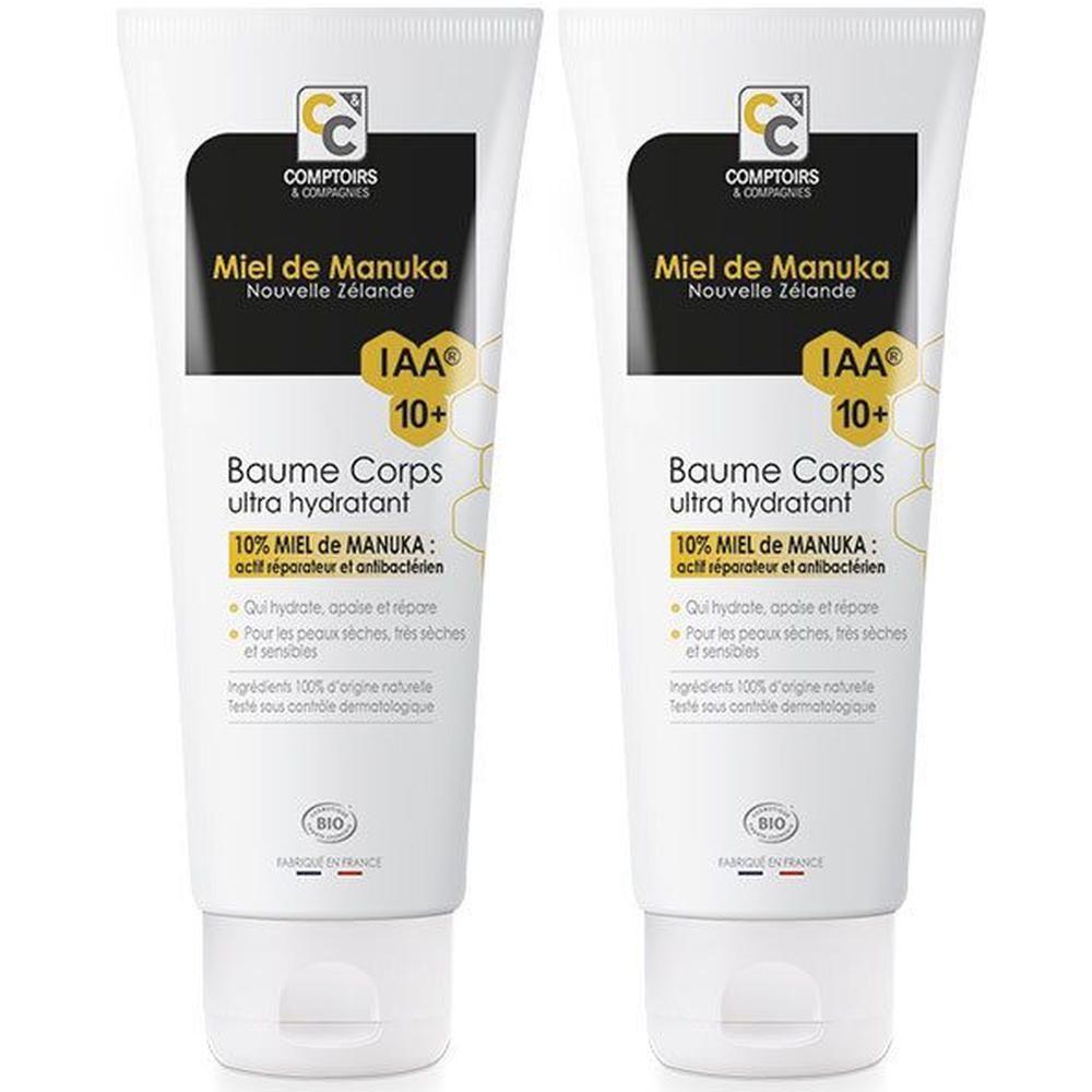Twee tubes Comptoirs & Compagnies Body Butter met Manuka Honing 10% IAA.