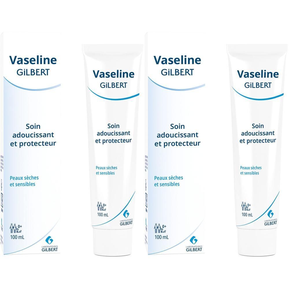 Tube de vaseline blanche Gilbert, 100 ml.