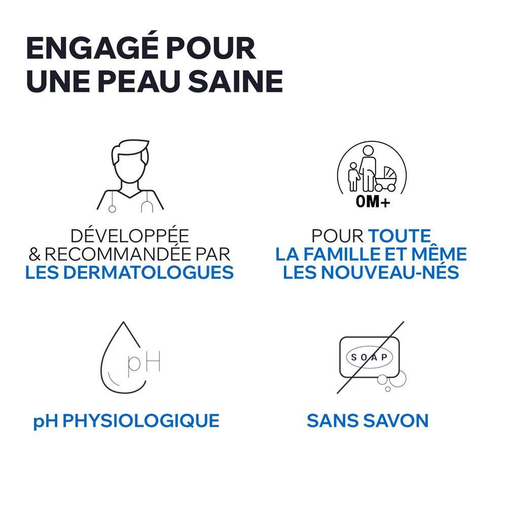 Huile lavante Uriage: Développée par des dermatologues, pour tous types de peaux, pH physiologique.