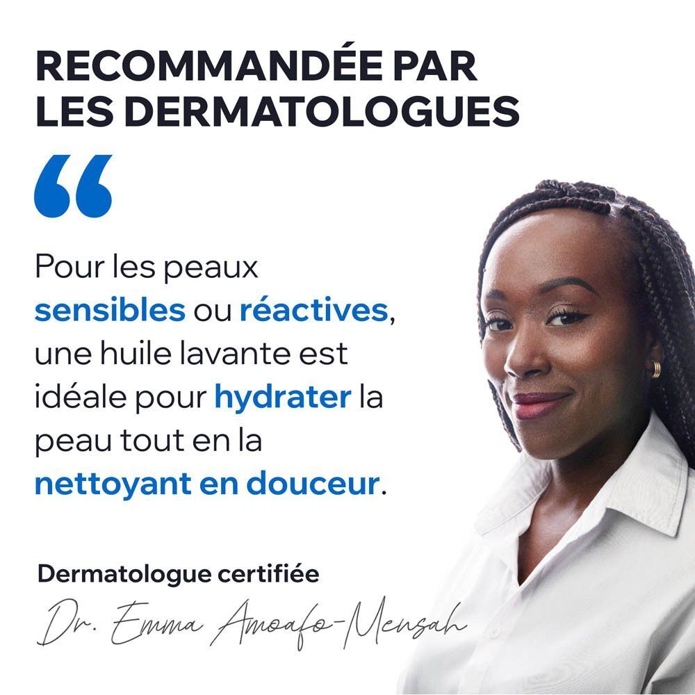 Une dermatologue recommande l'huile lavante Uriage pour peaux sensibles.