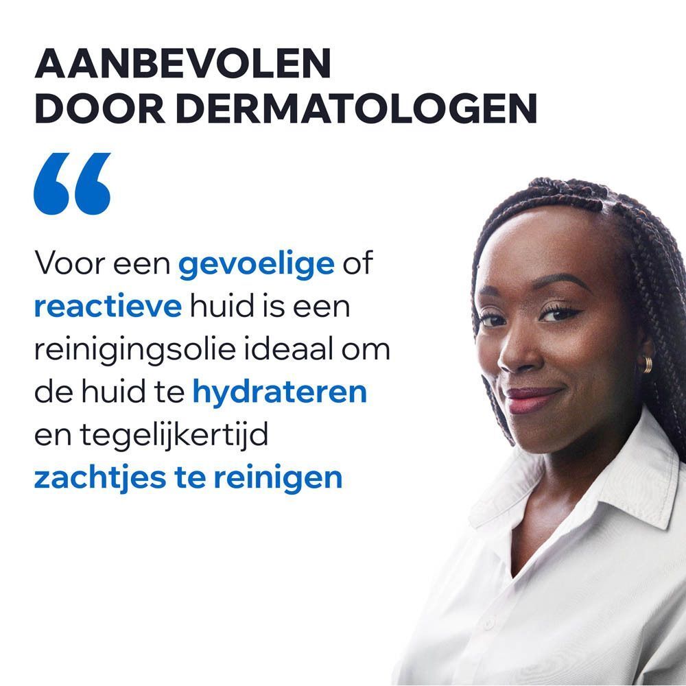 Een dermatoloog beveelt Uriage reinigingsolie aan voor gevoelige huid.