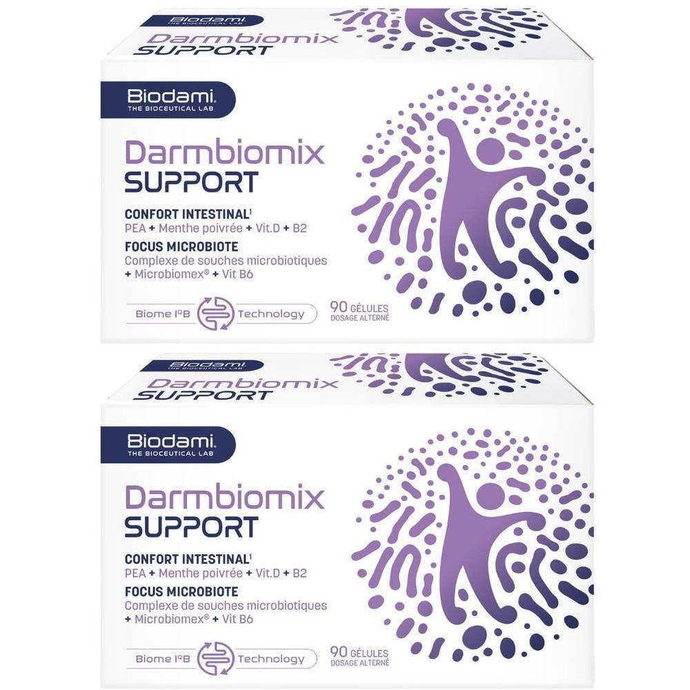Deux boîtes de Darmbiomix Support contenant 90 gélules.