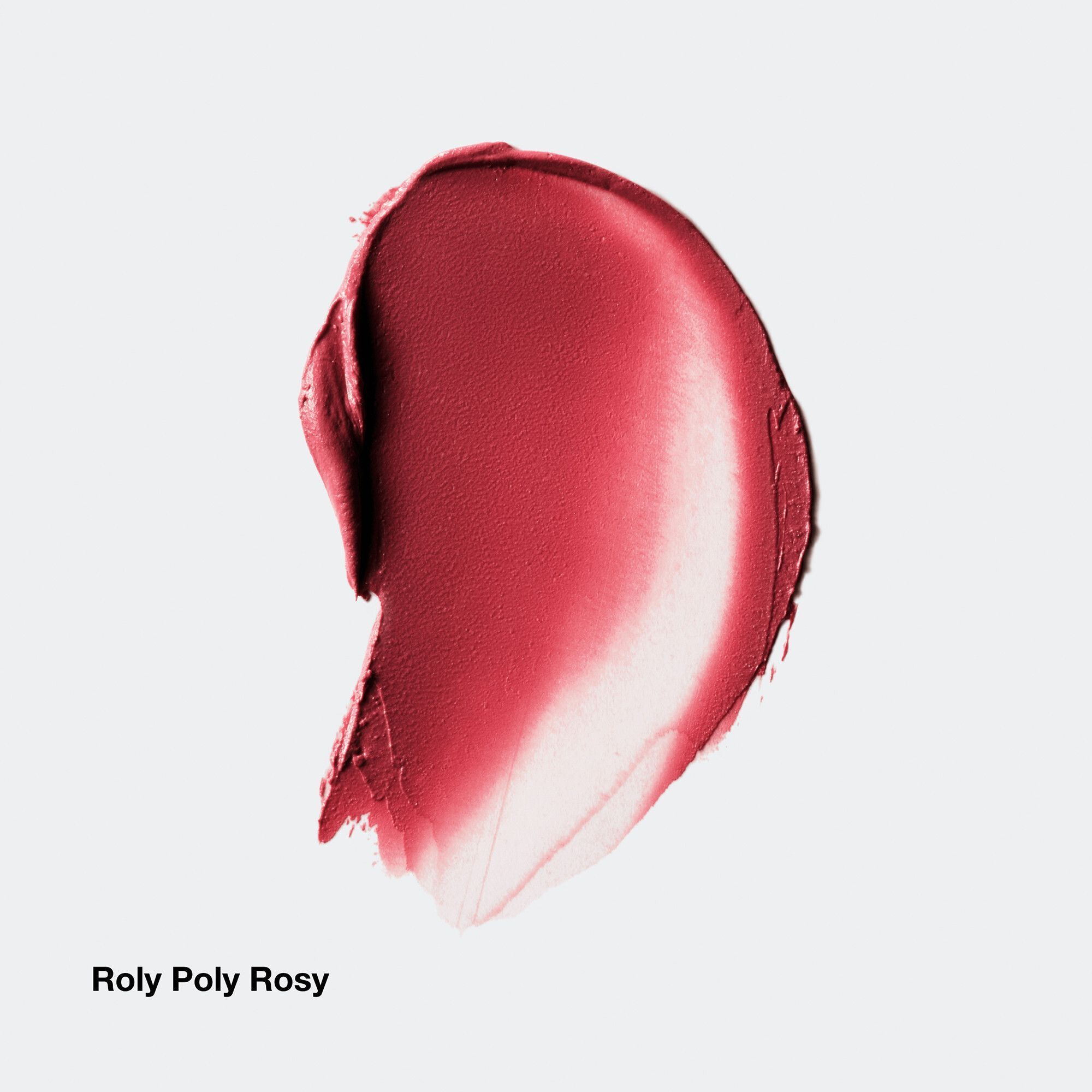 Échantillon de couleur du Chubby Stick Clinique Roly Poly Rosy, un rose-rouge.