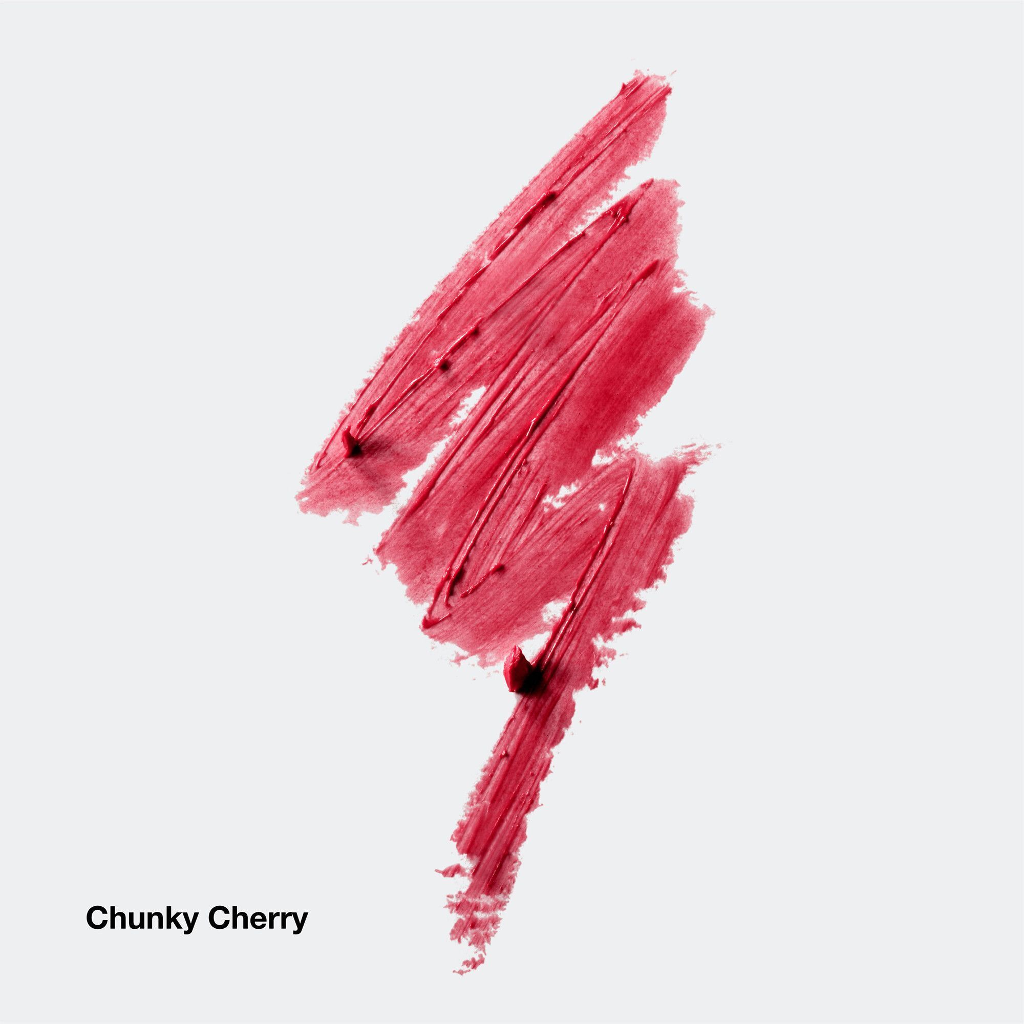 Roze lippenstift-swatch genaamd 'Chunky Cherry'.